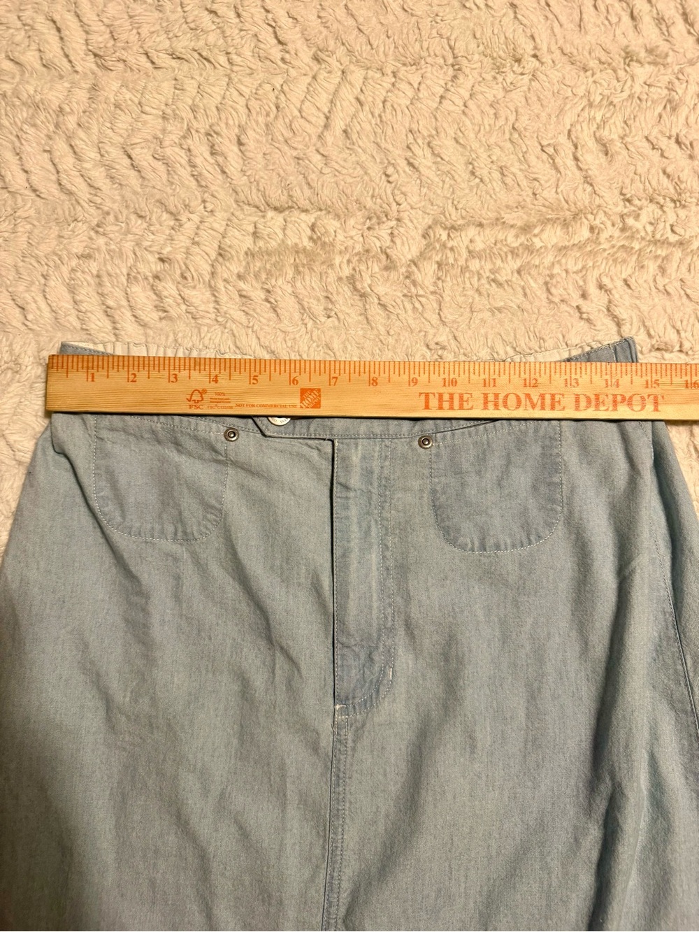 Vintage Liz Claiborne 90’s Lizwear Denim Maxi Skirt Size 10 light blue cotton - Picture 4 of 5